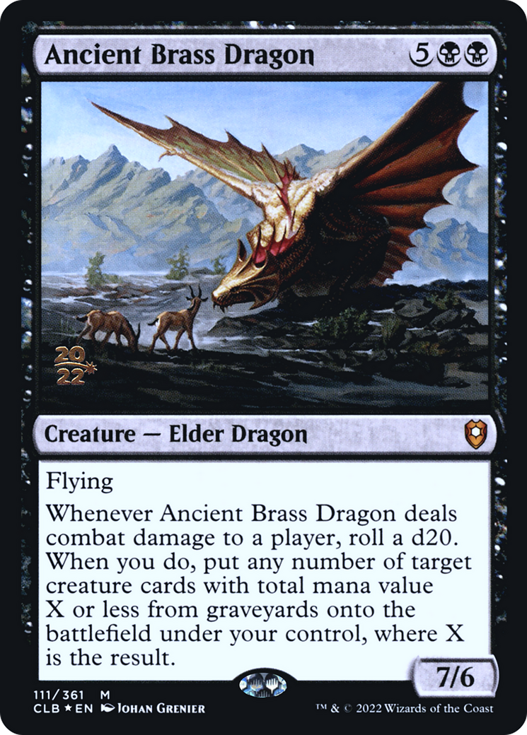 Ancient Brass Dragon [Commander Legends: Battle for Baldur's Gate Prerelease Promos] | Grognard Games