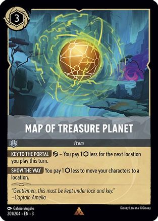 Map of Treasure Planet (201/204) [Into the Inklands] | Grognard Games