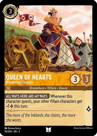 Queen of Hearts - Wonderland Empress (20/204) [Into the Inklands] | Grognard Games