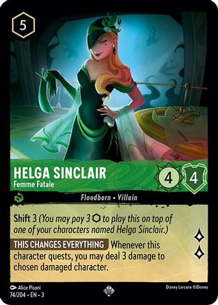 Helga Sinclair - Femme Fatale (74/204) [Into the Inklands] | Grognard Games