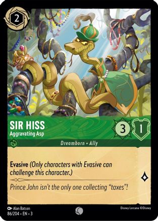 Sir Hiss - Aggravating Asp (86/204) [Into the Inklands] | Grognard Games