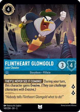 Flintheart Glomgold - Lone Cheater (140/204) [Into the Inklands] | Grognard Games