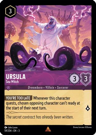 Ursula - Sea Witch (59/204) [Into the Inklands] | Grognard Games