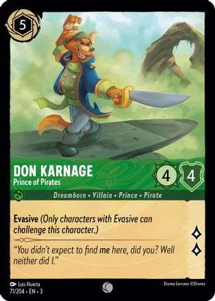 Don Karnage - Prince of Pirates (71/204) [Into the Inklands] | Grognard Games