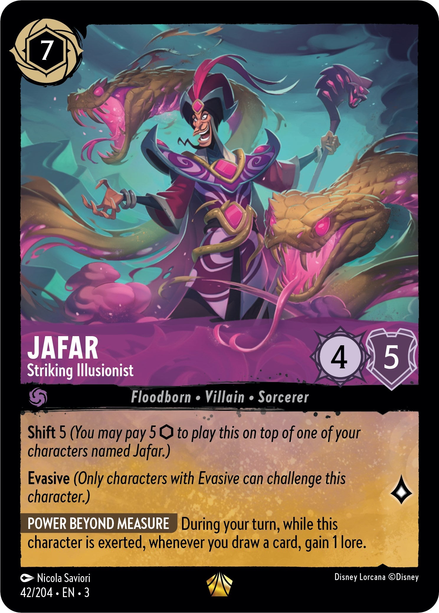 Jafar - Striking Illusionist (42/204) [Into the Inklands] | Grognard Games