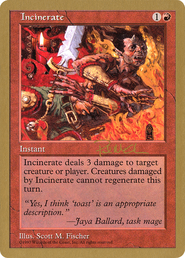 Incinerate (Paul McCabe) [World Championship Decks 1997] | Grognard Games
