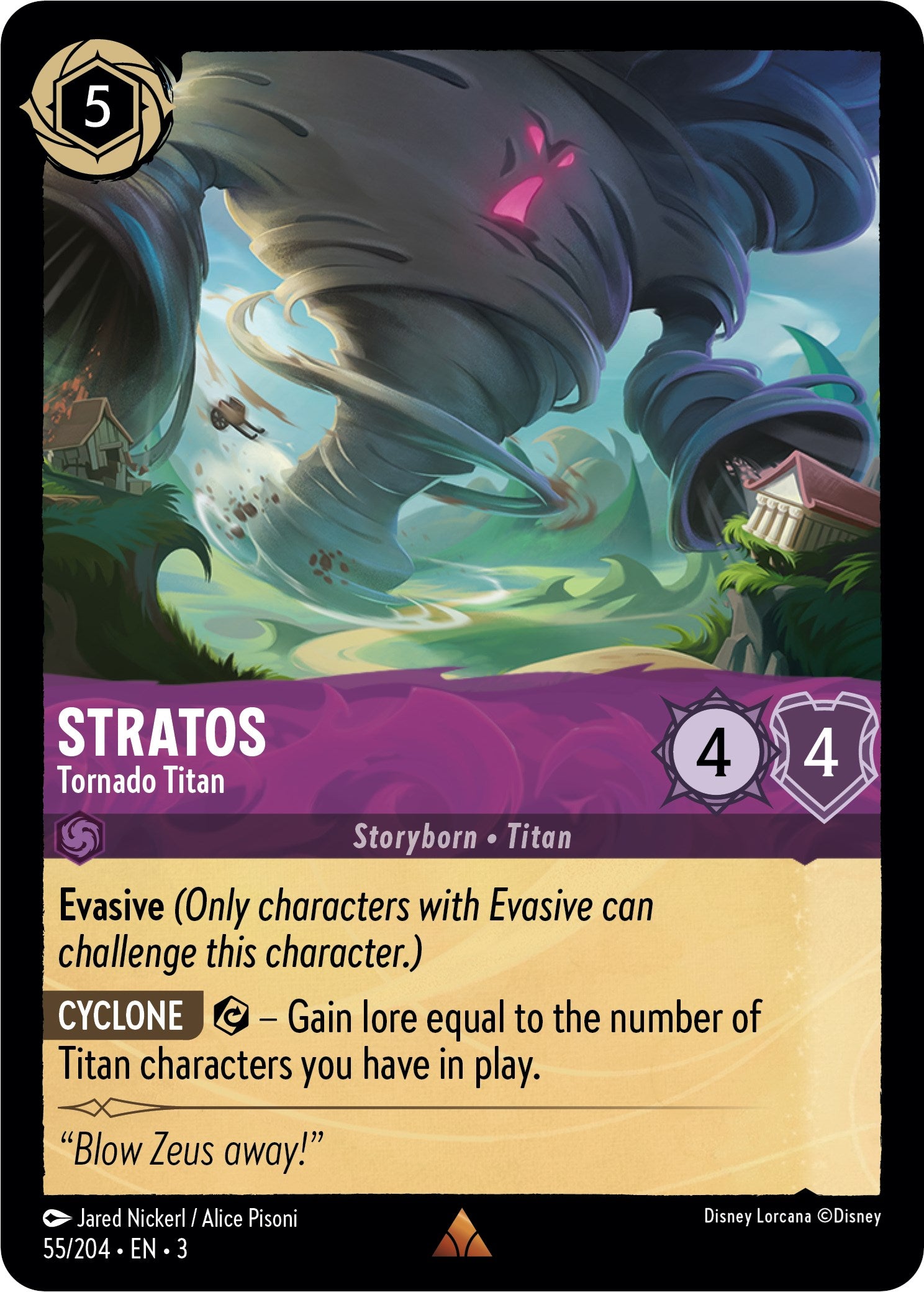 Stratos - Tornado Titan (55//204) [Into the Inklands] | Grognard Games
