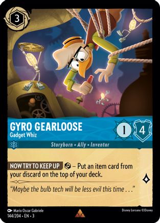 Gyro Gearloose - Gadget Whiz (144//204) [Into the Inklands] | Grognard Games