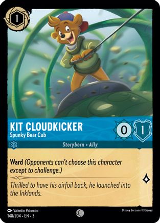 Kit Cloudkicker - Spunky Bear Cub (148/204) [Into the Inklands] | Grognard Games