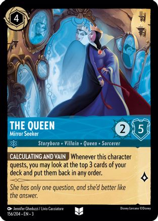 The Queen - Mirror Seeker (156/204) [Into the Inklands] | Grognard Games