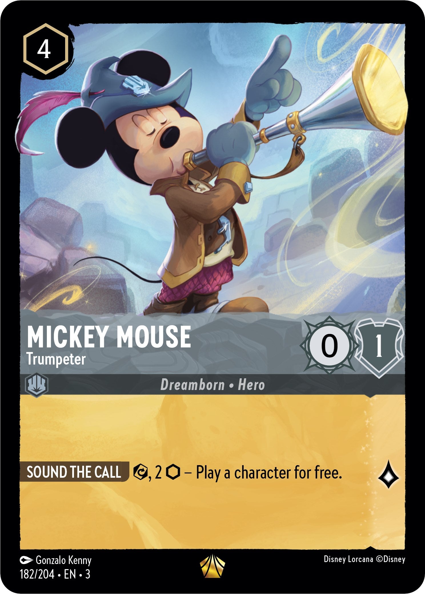Mickey Mouse -Trumpeter (182/204) [Into the Inklands] | Grognard Games