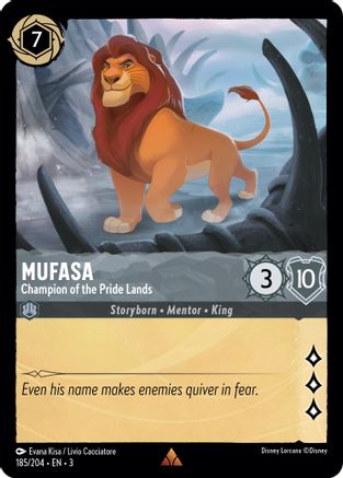 Mufasa - Champion of the Pride Lands (185/204) [Into the Inklands] | Grognard Games