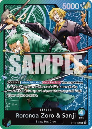 Roronoa Zoro & Sanji (ST12-001) - Starter Deck 12: Zoro and Sanji Foil | Grognard Games