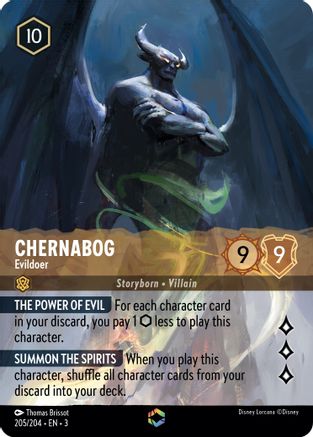 Chernabog - Evildoer (Alternate Art) (205/204) [Into the Inklands] | Grognard Games