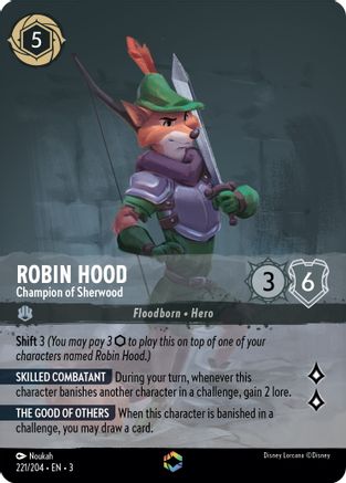 Robin Hood - Champion of Sherwood (Alternate Art) (221/204) [Into the Inklands] | Grognard Games