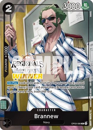Brannew (Online Regional 2024) [Winner] (OP03-089) - One Piece Promotion Cards Foil | Grognard Games