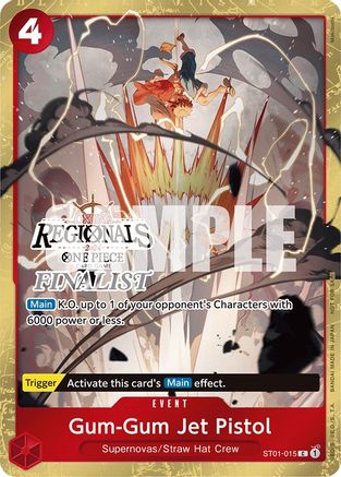 Gum-Gum Jet Pistol (Online Regional 2024) [Finalist] (ST01-015) - One Piece Promotion Cards Foil | Grognard Games