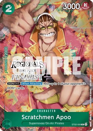 Scratchmen Apoo (Online Regional 2024) [Finalist] (ST02-008) - One Piece Promotion Cards Foil | Grognard Games