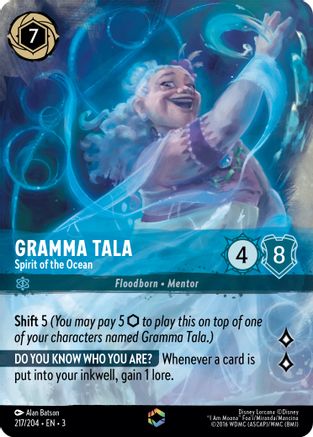 Gramma Tala - Spirit of the Ocean (Alternate Art) (217/204) [Into the Inklands] | Grognard Games