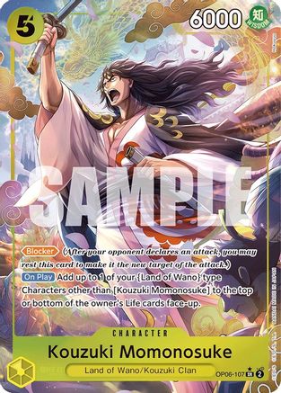 Kouzuki Momonosuke (Alternate Art) (OP06-107) - Wings of the Captain Foil | Grognard Games