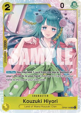 Kouzuki Hiyori (OP06-106) - Wings of the Captain Foil | Grognard Games