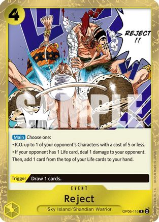 Reject (OP06-116) - Wings of the Captain Foil | Grognard Games