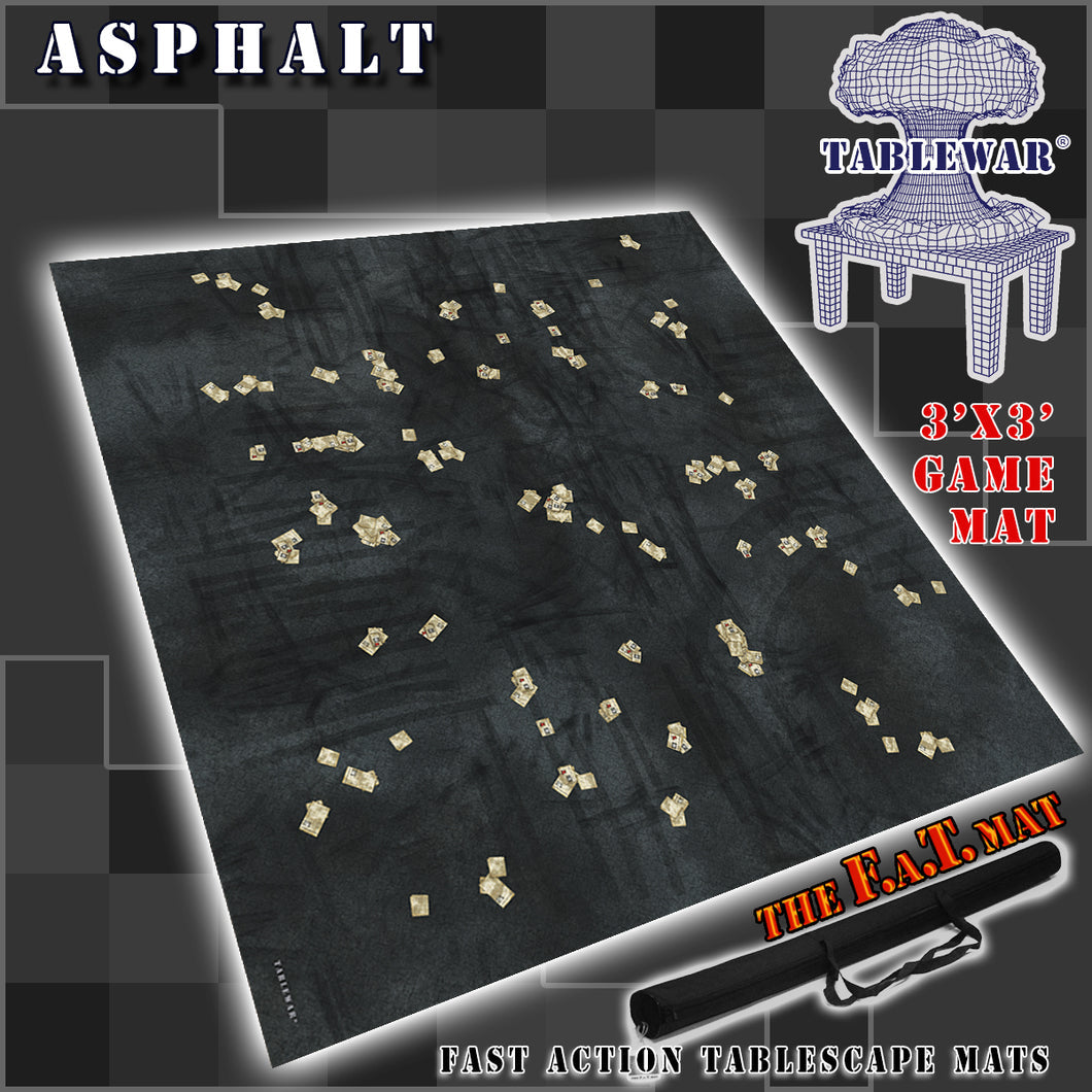 FAT Mat Asphalt 3' x 3' | Grognard Games