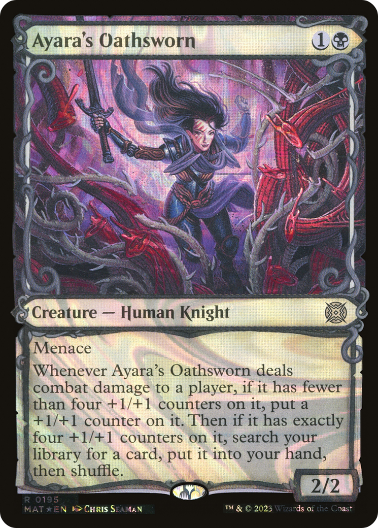 Ayara's Oathsworn (Showcase Halo Foil) [March of the Machine: The Aftermath] | Grognard Games