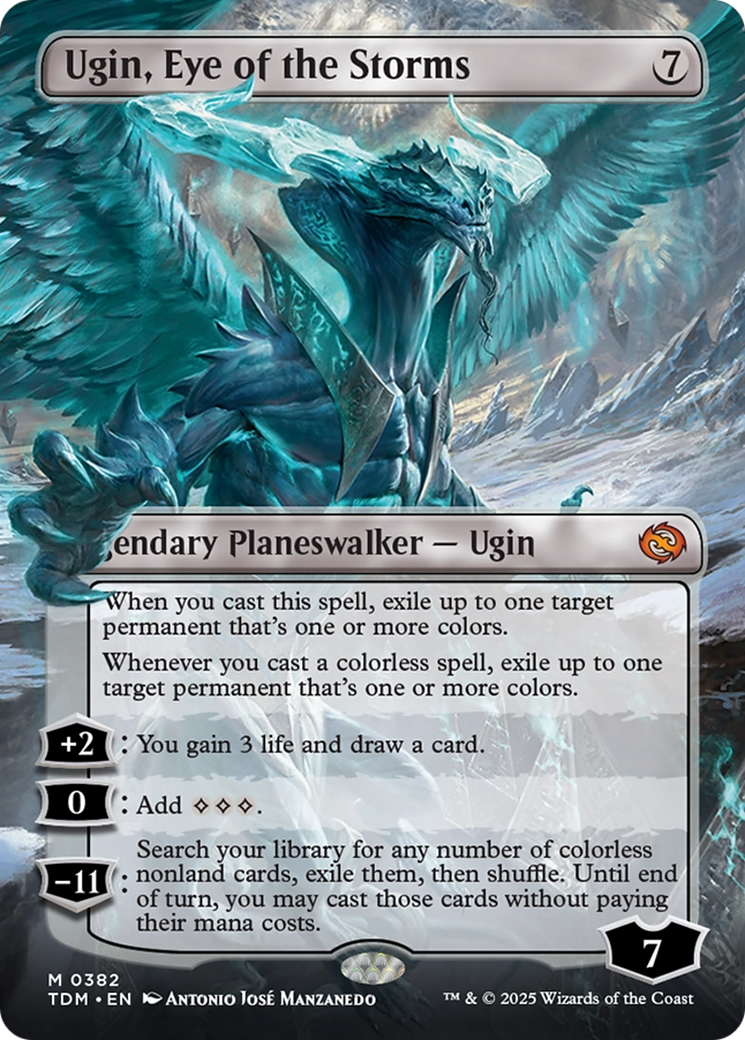 Ugin, Eye of the Storms (Borderless) [Tarkir: Dragonstorm] | Grognard Games