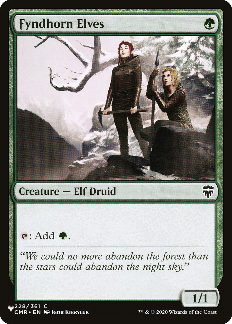 Fyndhorn Elves [The List] | Grognard Games
