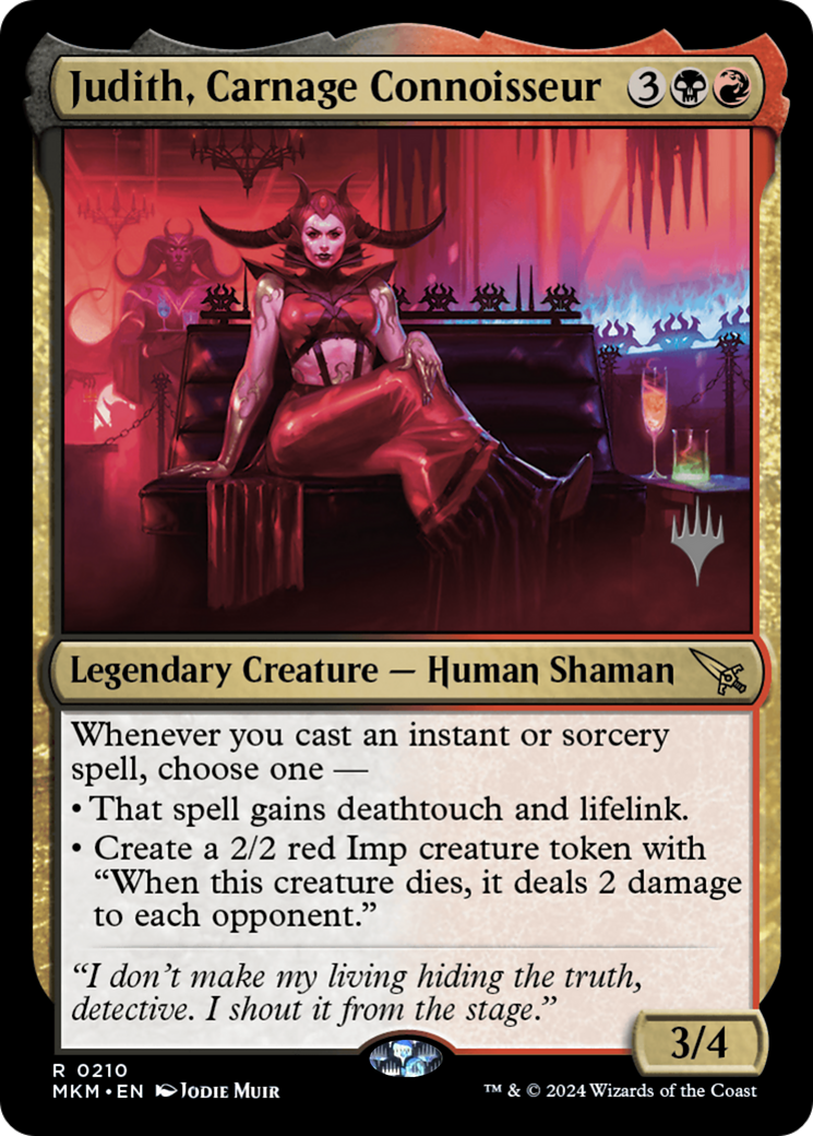 Judith, Carnage Connoisseur (Promo Pack) [Murders at Karlov Manor Promos] | Grognard Games