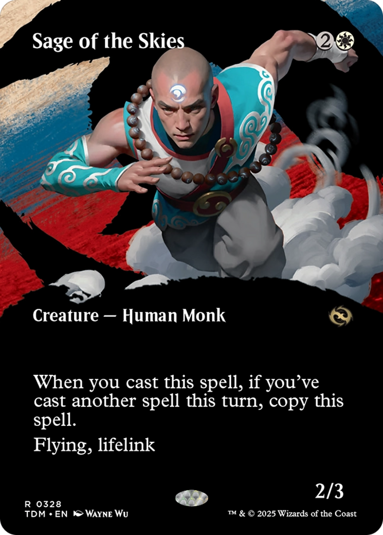 Sage of the Skies (Borderless) [Tarkir: Dragonstorm] | Grognard Games