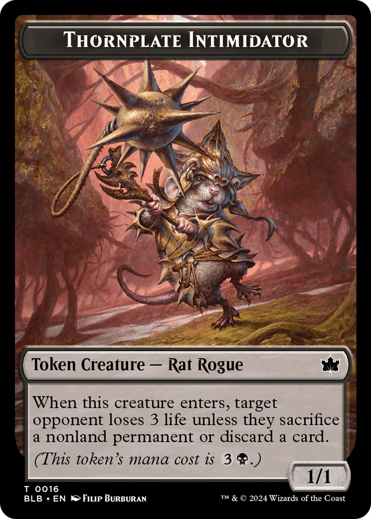 Thornplate Intimidator (BLB-016) - Bloomburrow Tokens | Grognard Games
