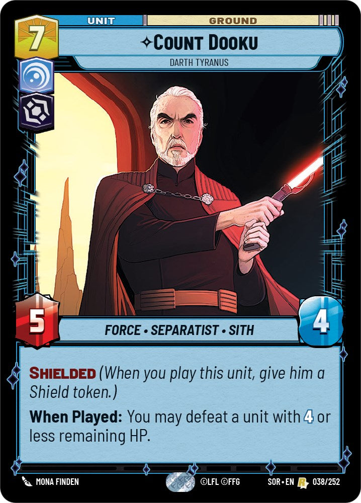 Count Dooku - Darth Tyranus (038/252) [Spark of Rebellion] | Grognard Games