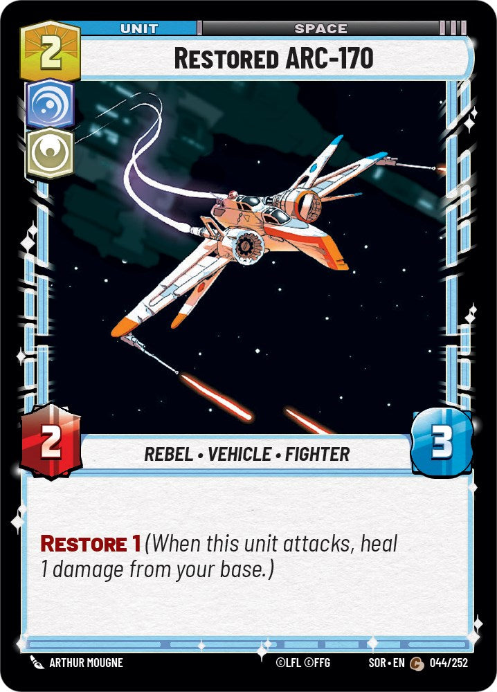Restored ARC-170 (044/252) [Spark of Rebellion] | Grognard Games