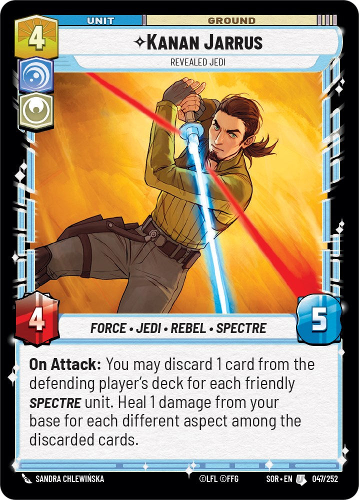Kanan Jarrus - Revealed Jedi (047/252) [Spark of Rebellion] | Grognard Games