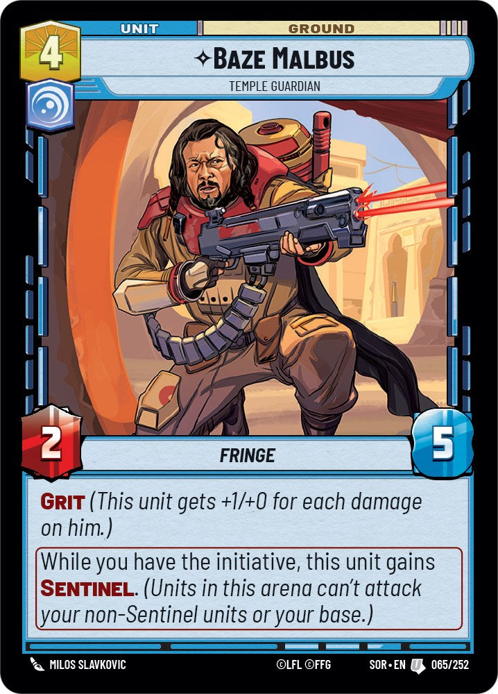 Baze Malbus - Temple Guardian (065/252) [Spark of Rebellion] | Grognard Games
