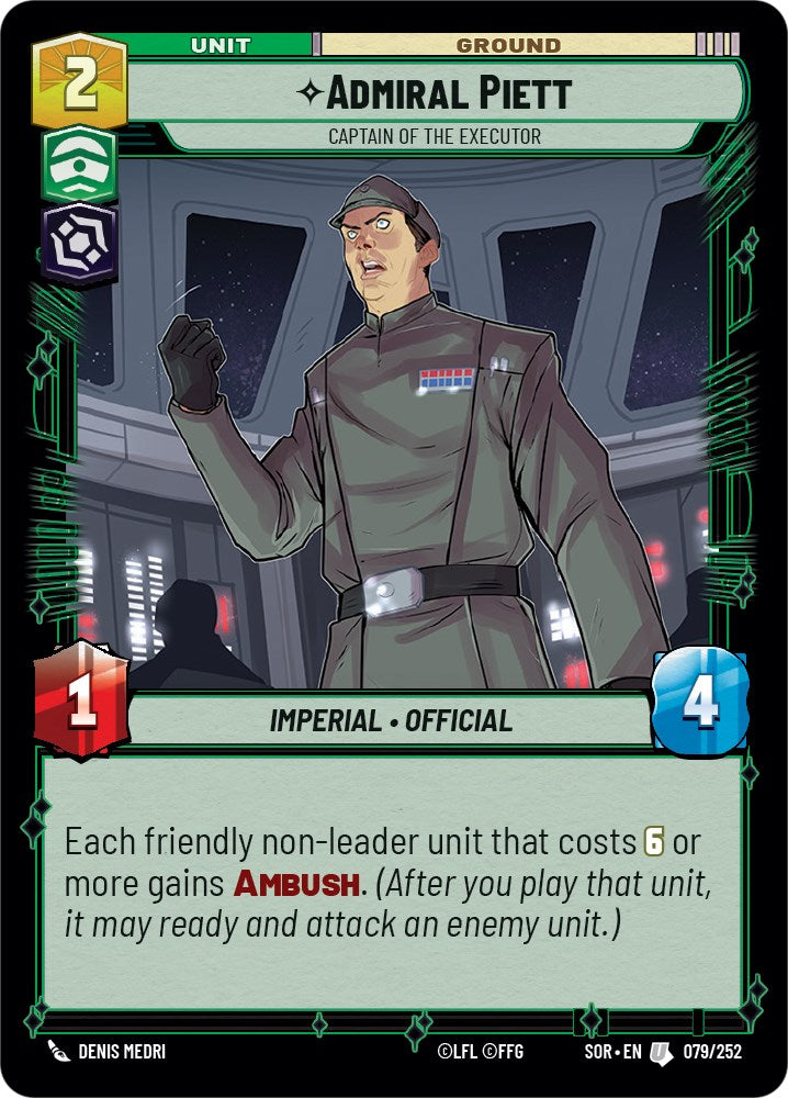 Admiral Piett - Captain of the Executor (079/252) [Spark of Rebellion] | Grognard Games