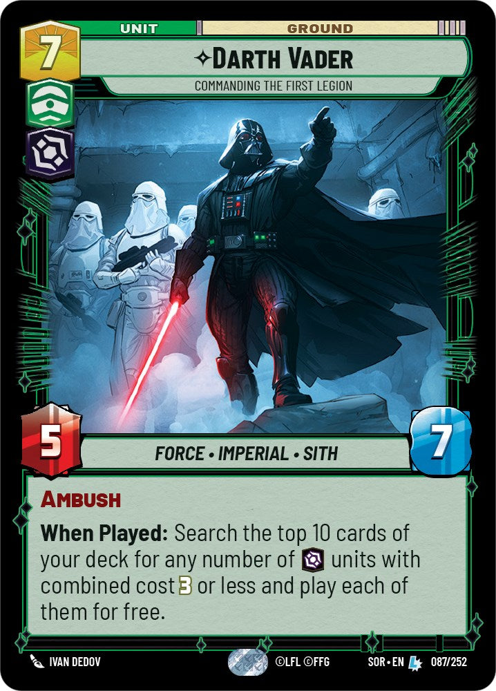 Darth Vader - Commanding the First Legion (087/252) [Spark of Rebellion] | Grognard Games