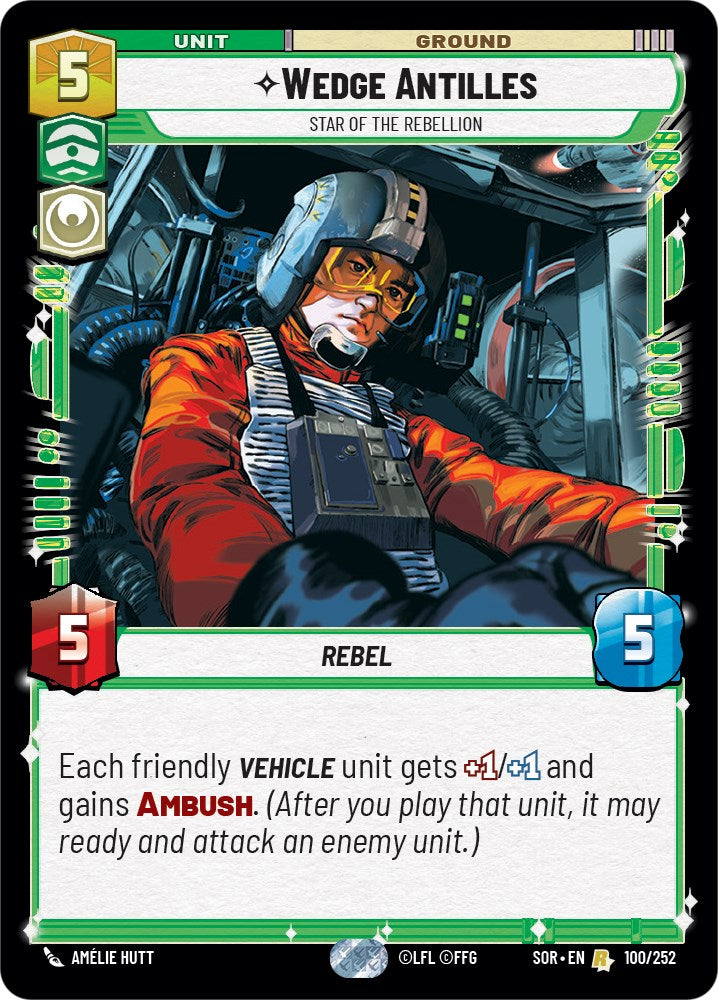 Wedge Antilles - Star of the Rebellion (100/252) [Spark of Rebellion] | Grognard Games