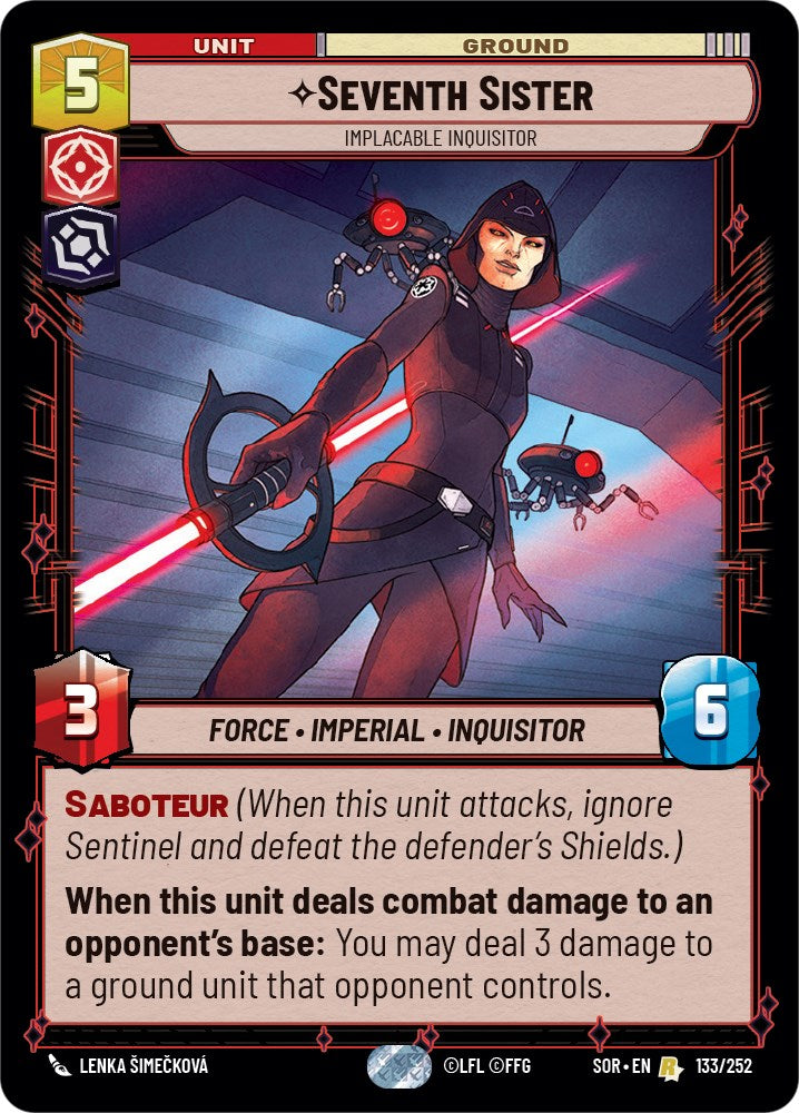Seventh Sister - Implacable Inquisitor (133/252) [Spark of Rebellion] | Grognard Games