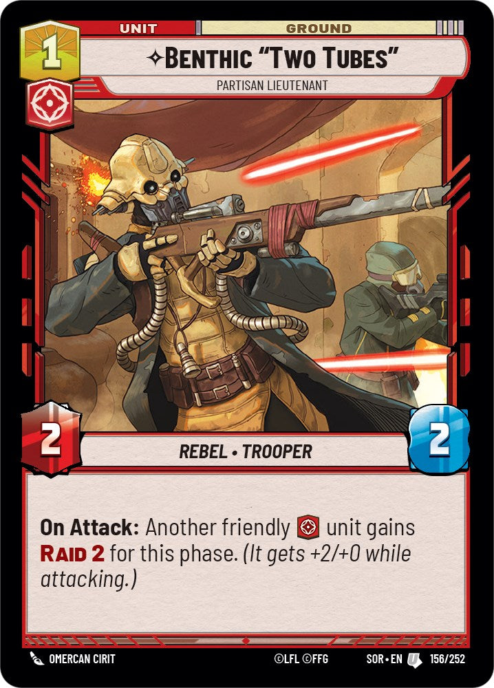Benthic AuTwo TubesAu - Partisan Lieutenant (156/252) [Spark of Rebellion] | Grognard Games