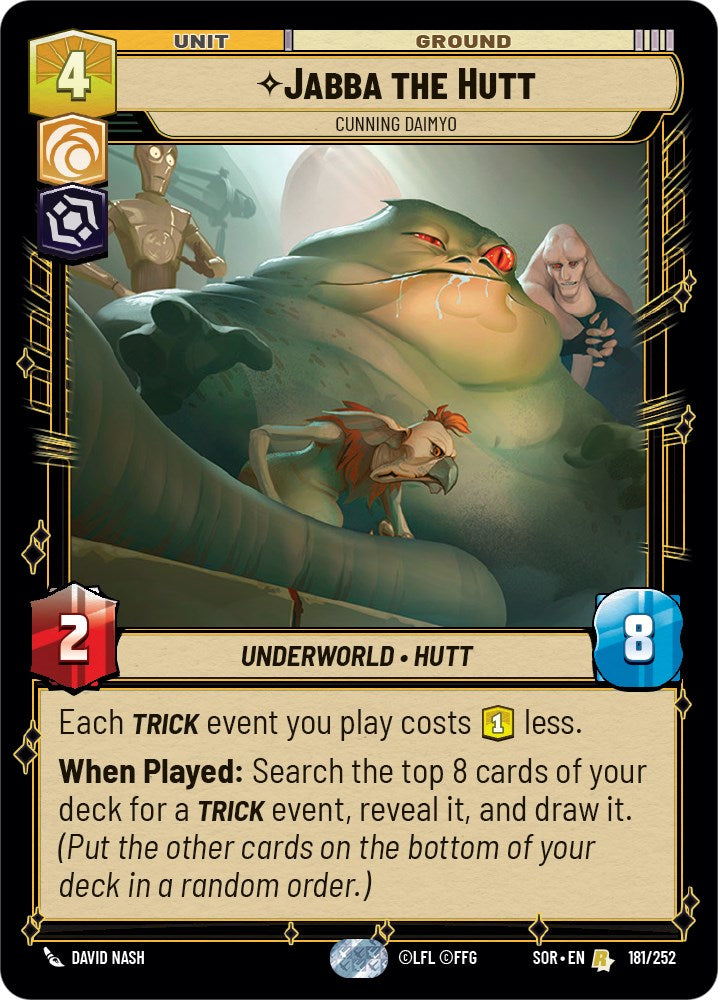 Jabba the Hutt - Cunning Daimyo (181/252) [Spark of Rebellion] | Grognard Games