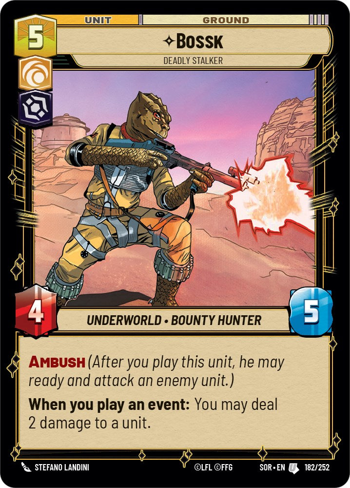 Bossk - Deadly Stalker (182/252) [Spark of Rebellion] | Grognard Games
