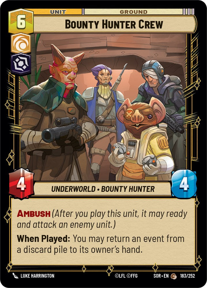Bounty Hunter Crew (183/252) [Spark of Rebellion] | Grognard Games