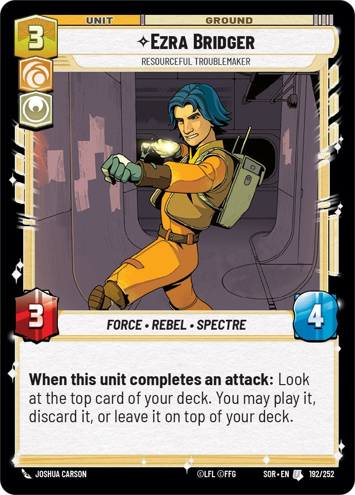 Ezra Bridger - Resourceful Troublemaker (192/252) [Spark of Rebellion] | Grognard Games