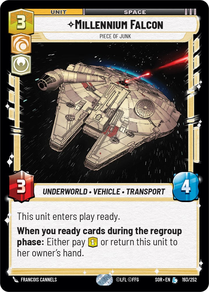 Millennium Falcon - Piece of Junk (193/252) [Spark of Rebellion] | Grognard Games
