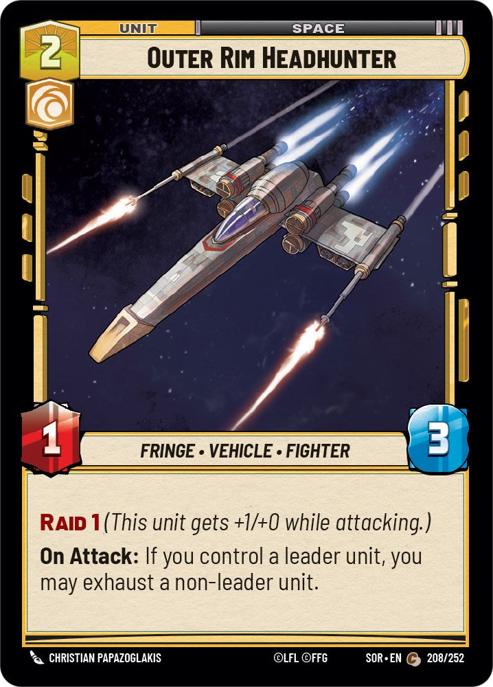 Outer Rim Headhunter (208/252) [Spark of Rebellion] | Grognard Games