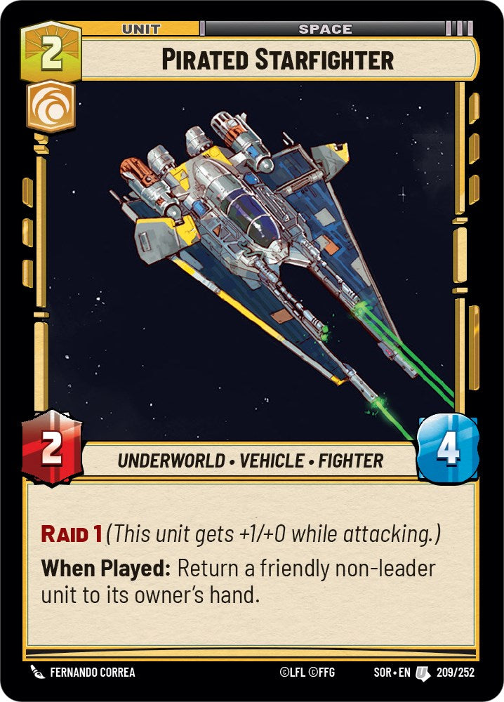 Pirated Starfighter (209/252) [Spark of Rebellion] | Grognard Games