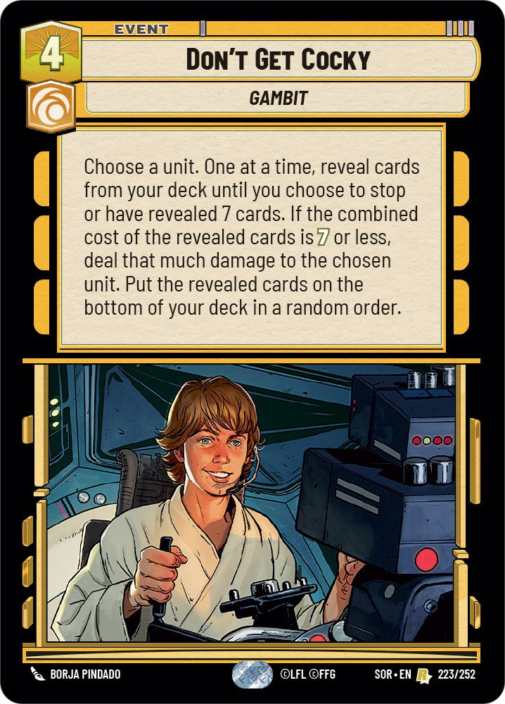 Don't Get Cocky (223/252) [Spark of Rebellion] | Grognard Games